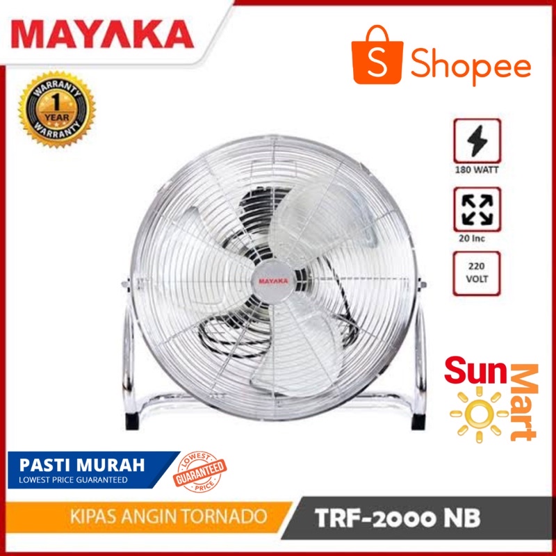 Kipas Angin Mayaka Floor Fan 20&quot; TRF- 2000 NB Kipas angin besi lantai duduk