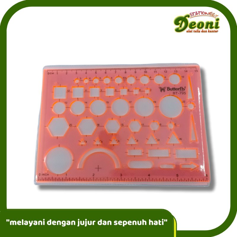 

BUTTERFLY Template ruler BT-795