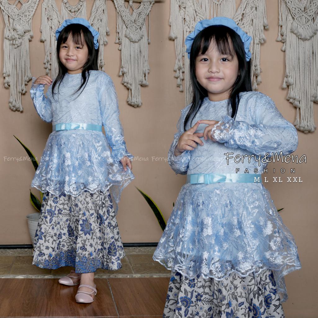 SETELAN KEBAYA ANAK PEREMPUAN TILLE MODEREN/ KEBAYA TILLE TERBARU ANAK PEREMPUAN/ KEBAYA KONDANGAN/ KEBAYA WISUDA ANAK/ BAJU PESTA/ BAJU TRADISIONAL/ BAJU ULANGTAHUN ANAK/ KEBAYA KARTINI ANAK/ KEBAYA TILLE + ROK DUYUNG ANAK UMUR 5 SAMPAI 12 TAHUN/ COD