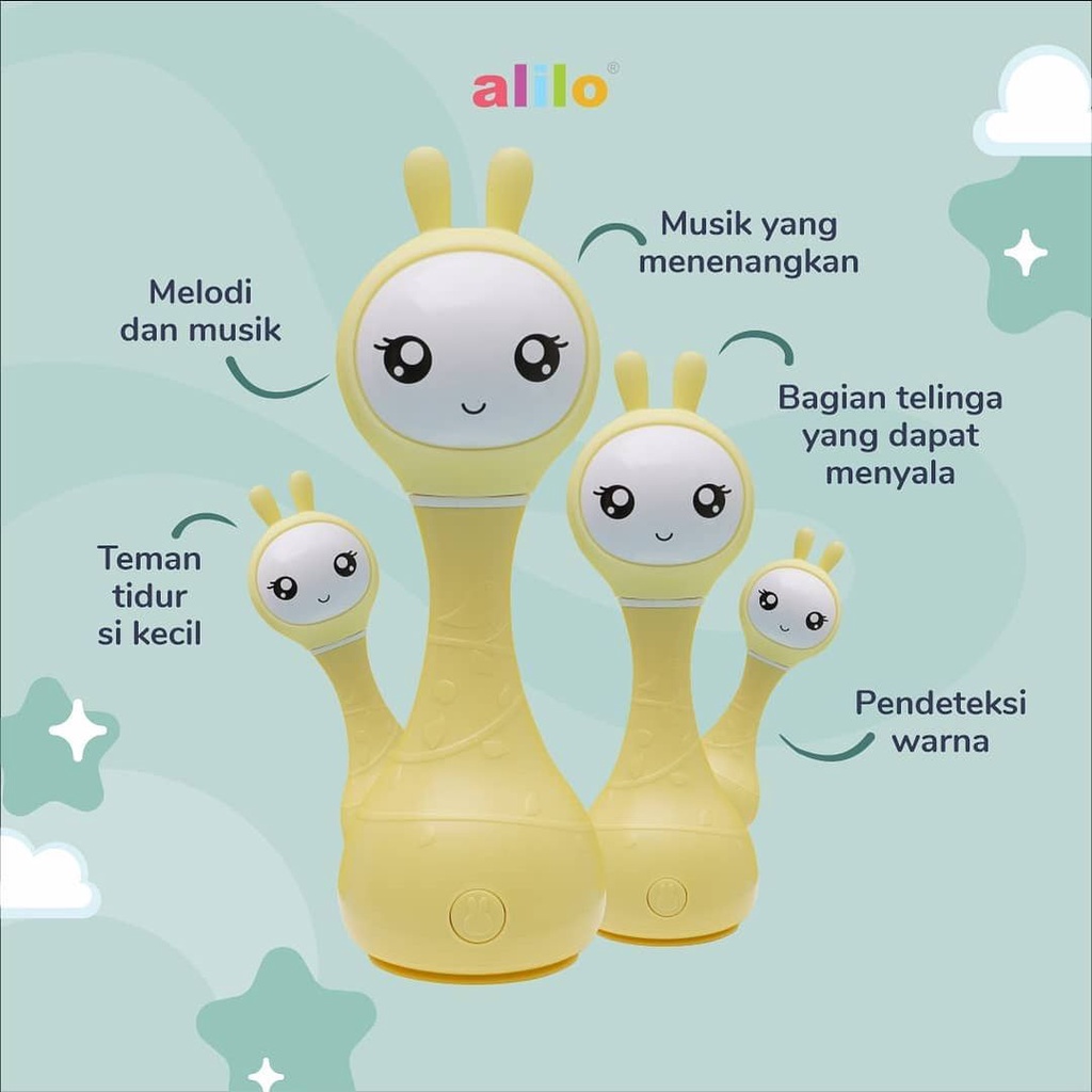 Alilo Smarty Rattle Bunny / Rattle Bayi / Lagu Anak /  Shake&amp;Tell / 0-3th