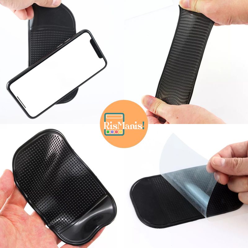 ANTI-SLIP CAR STICKY MAT - Pad Mobil Tatakan HP Ponsel Handphone Koin Alas Silica Gel Super Lengket