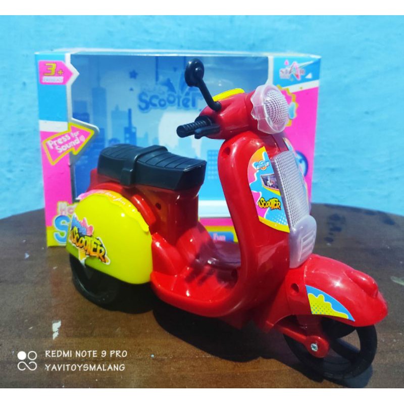 ST 2169 MAINAN ANAK MOTOR VESPA MINI PLUS MUSIK/ TIDAK BISA DINAIKIN /MAINAN VESPA ANAK