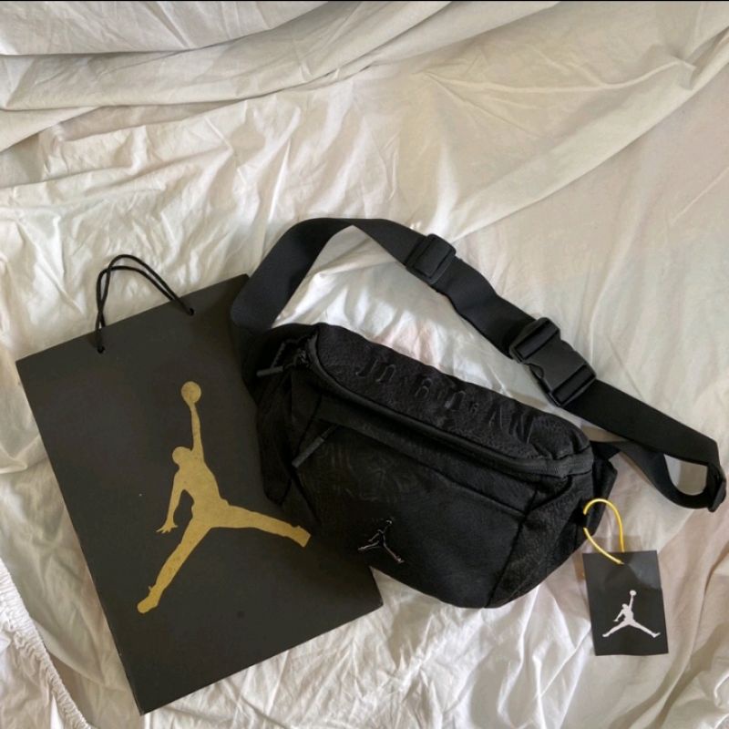 Air jordan - tas selempang untuk pria wanita asli import warna hitam