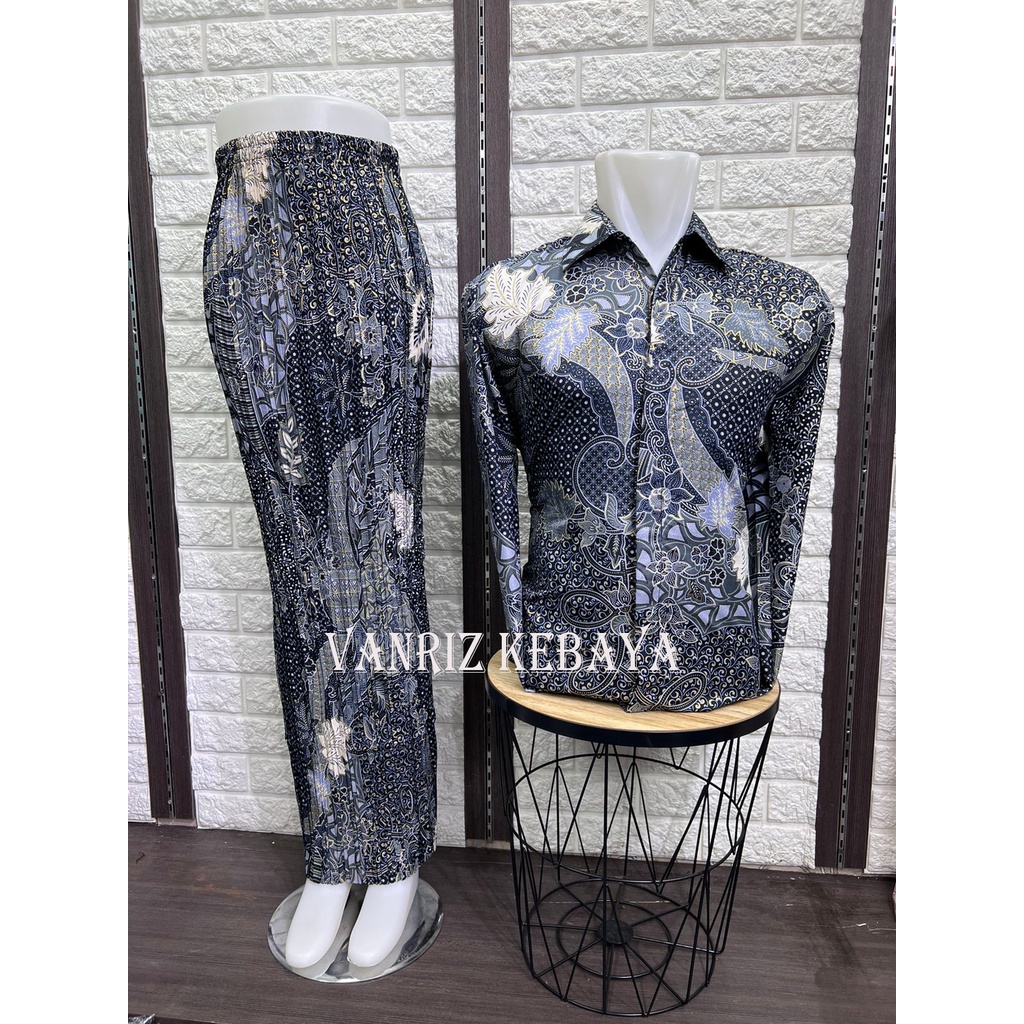 By GoldenStoreROK PLISKET COUPLE LENGAN PANJANG/ROK BATIK PLISKET COUPLE/ROK PLISKET BATIK DAN KEMEJA