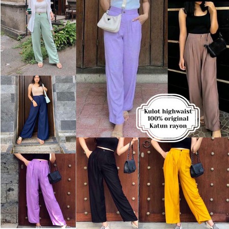 DHEANI HIGHWAIST KULOT 100% RAYON/BAHAN RAYON YAH GAES BUKAN KATUN