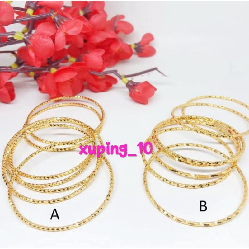 promo Gelang Keroncong Anak Set 7 Pcs Xuping Lapis Emas - BB205