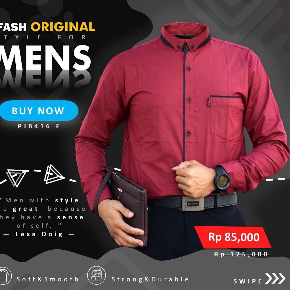 DQ7 Trolis M L XL 30S polos kemeja pria cowok lengan panjang  FS troli PJB416 trolistore itfash tfas