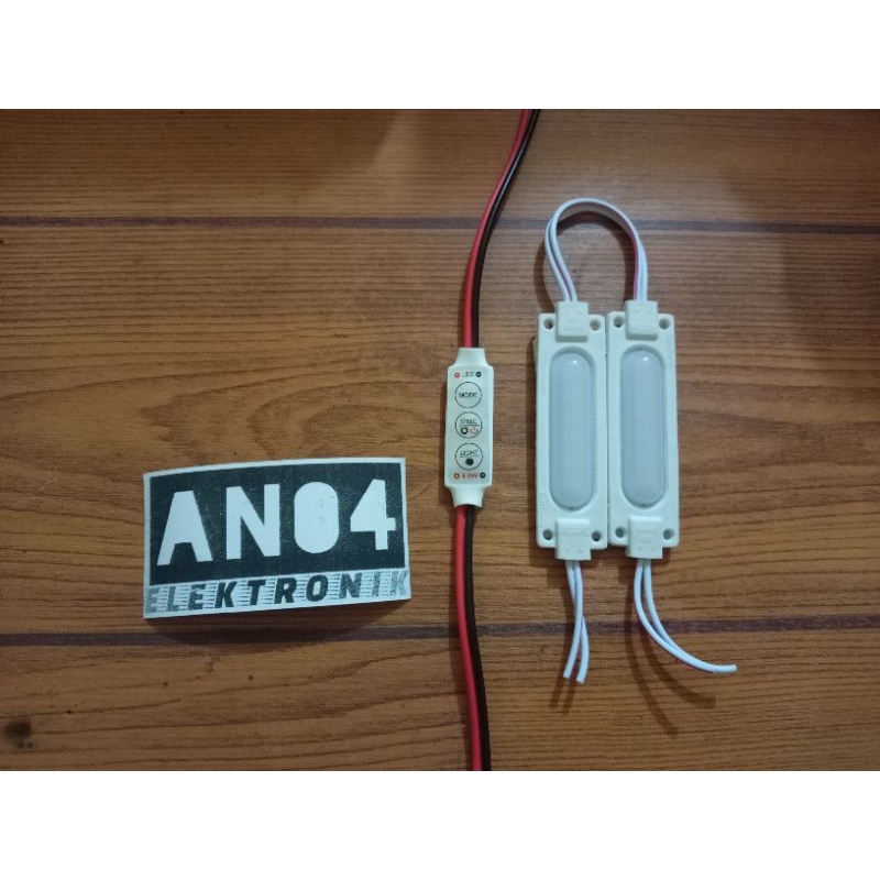 PAKET MODUL LAMPU BLITS PESAWAT KEDIP STROBO LED COB 12V 24V
