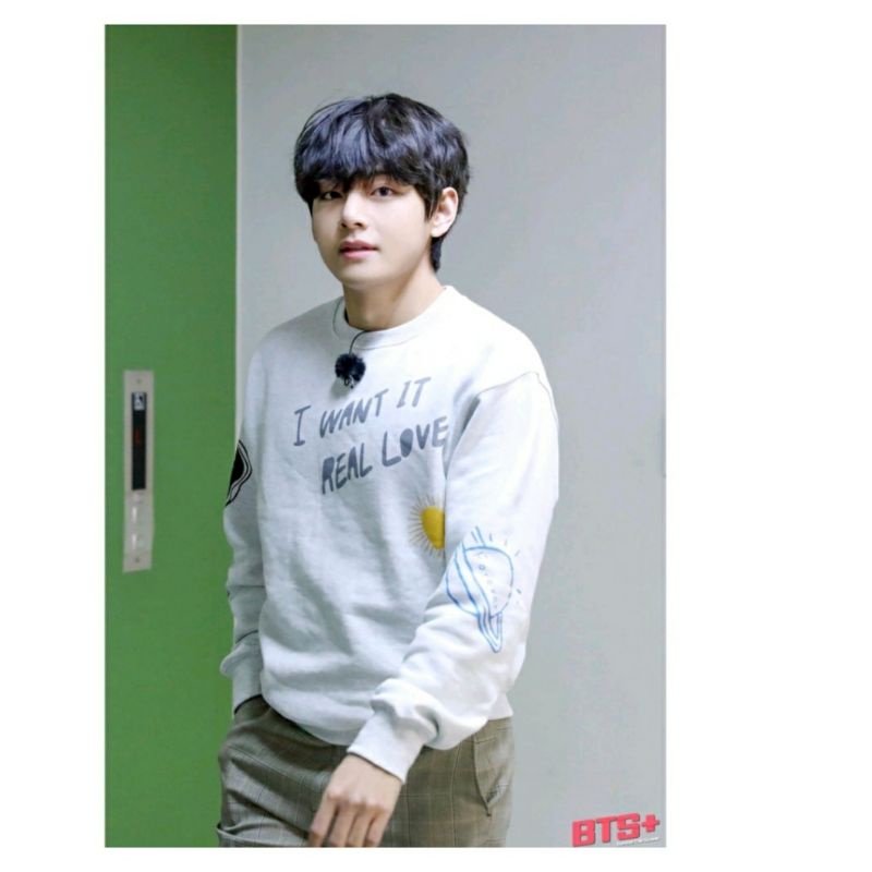 [LAST STOCK] SWEATER BTS TAEHYUNG I WANT IT REAL LOVE BTS RUN ARMY