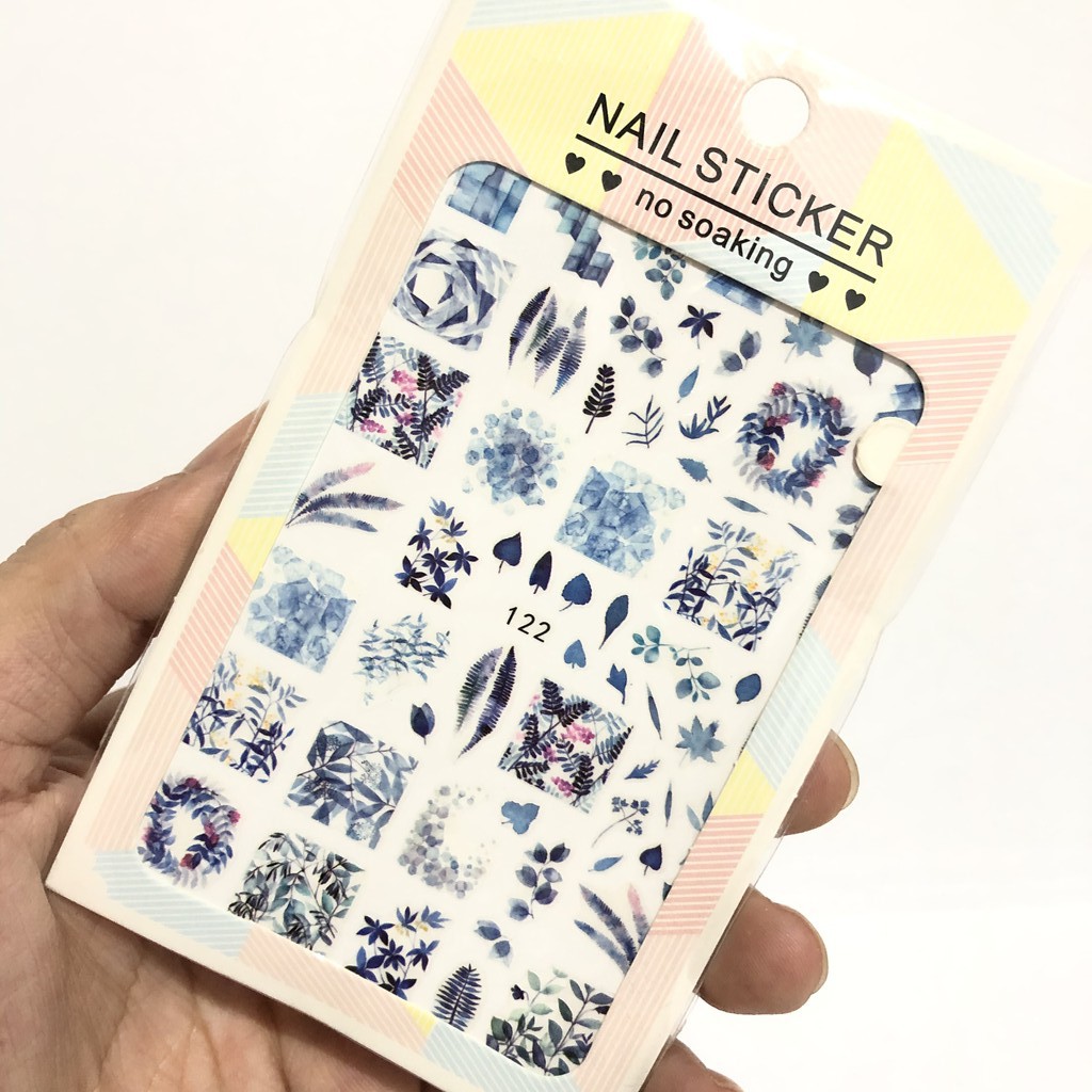 Nails Sticker Motif Bunga Hiasan Kuku Nail Art