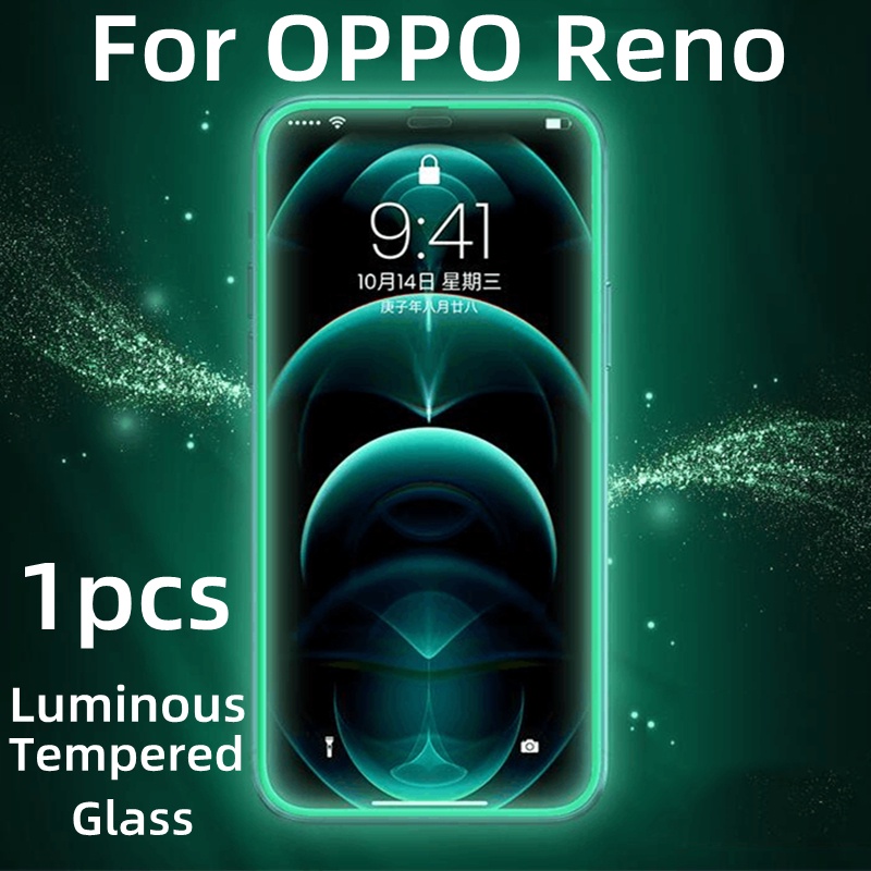 1pc Pelindung Layar Tempered Glass Luminous Untuk OPPO R15 R15X R17 R19 Romo Reno Z A 2Z 3 4 4SE 5 5K 5Z 6 6Z 7 7SE 7 Pro