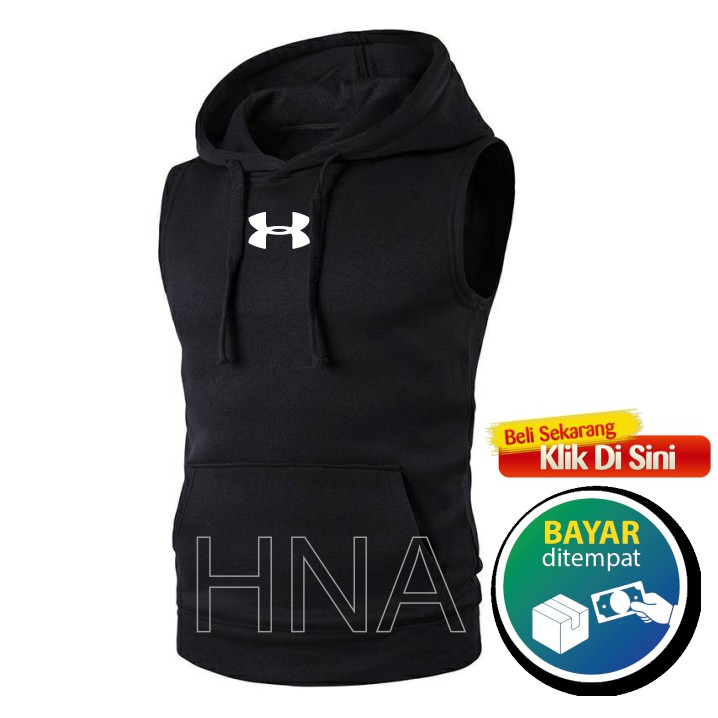 JAKET ROMPI VEST SLEEVE HOODIE POLOS GYM OLAHRAGA MOTOR OUTDOOR INDOOR