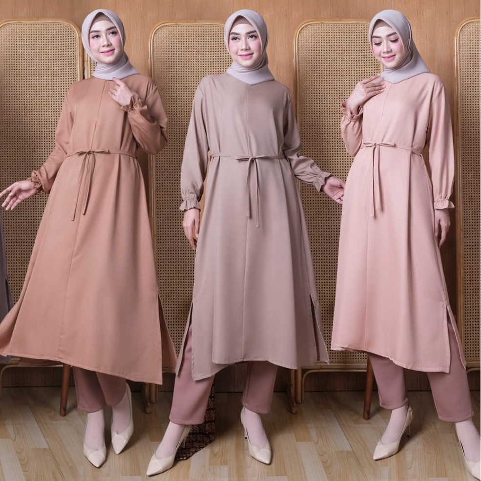 (COD/BAYAR DI TEMPAT) AUDINA Long Tunik Shakila Premium Terlaris Tunik Busui