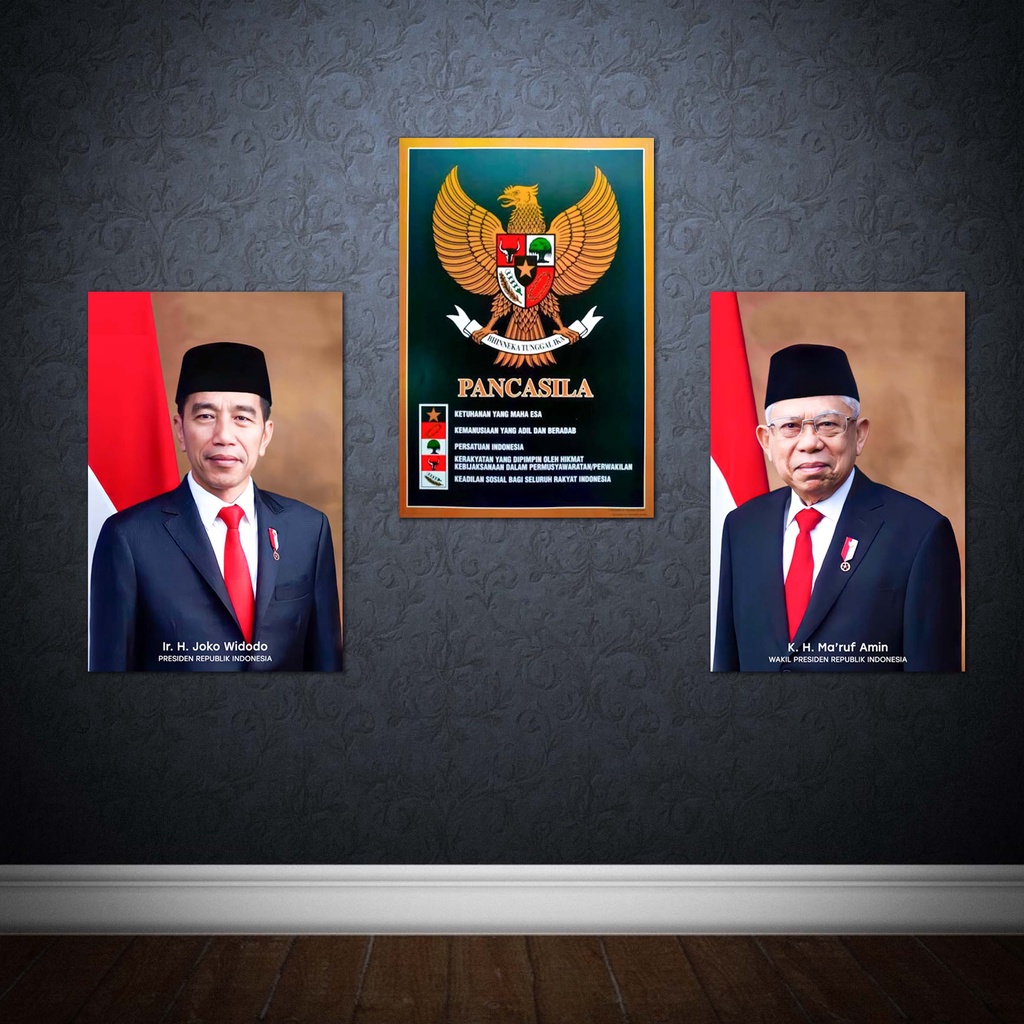 Jual Cetak Foto Presiden Dan Wakil Presiden Bingkai Shopee Indonesia