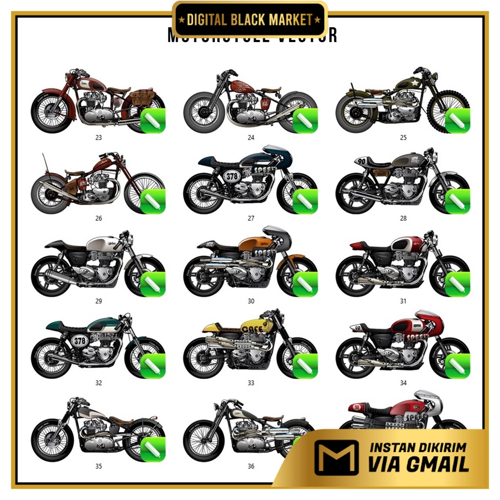 Motorcycle Vector - Coreldraw