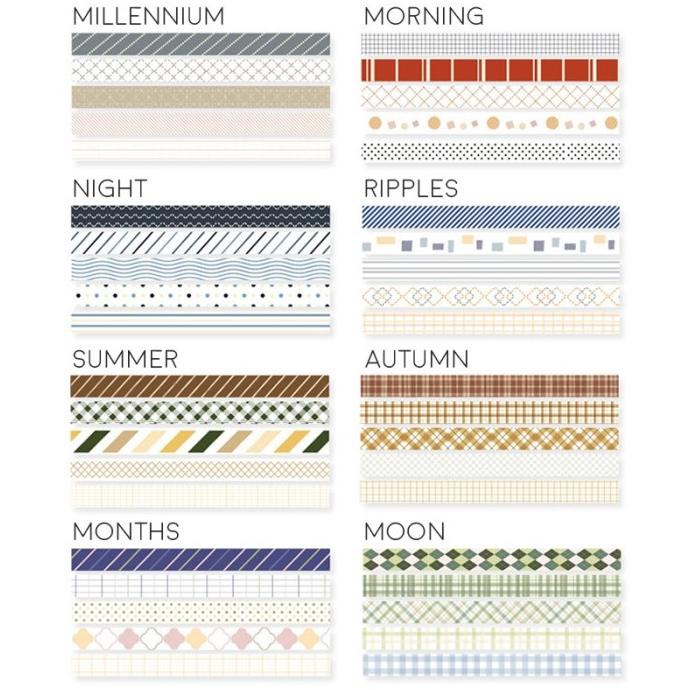 

(BISA COD) Masking Tape Set 5pc Base Graphics [CREATIV] TERPERCAYA Kode 285