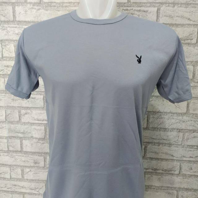 KAOS POLOS BAJU DALAM PRIA OBLONG ONECK T-SHIRT BODYFIT LENGAN PENDEK PLAYBOY