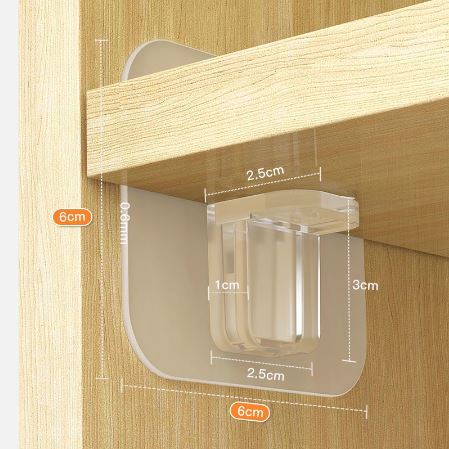 DF HP230 Hook Penahan Bawah Laci Lemari Perekat Dinding Penopang Rak Lemari