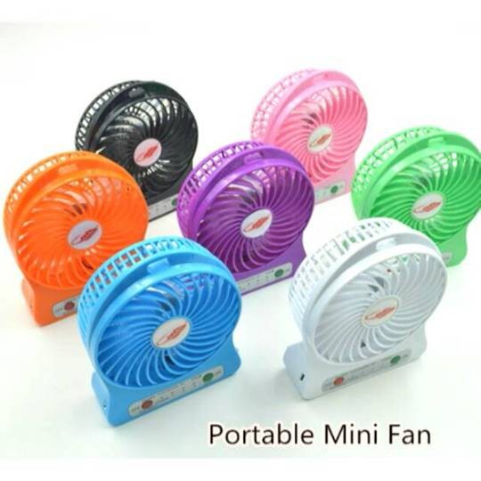 Kipas Angin Mini Listrik USB Portable Mini Fan Recharge Charge Senter