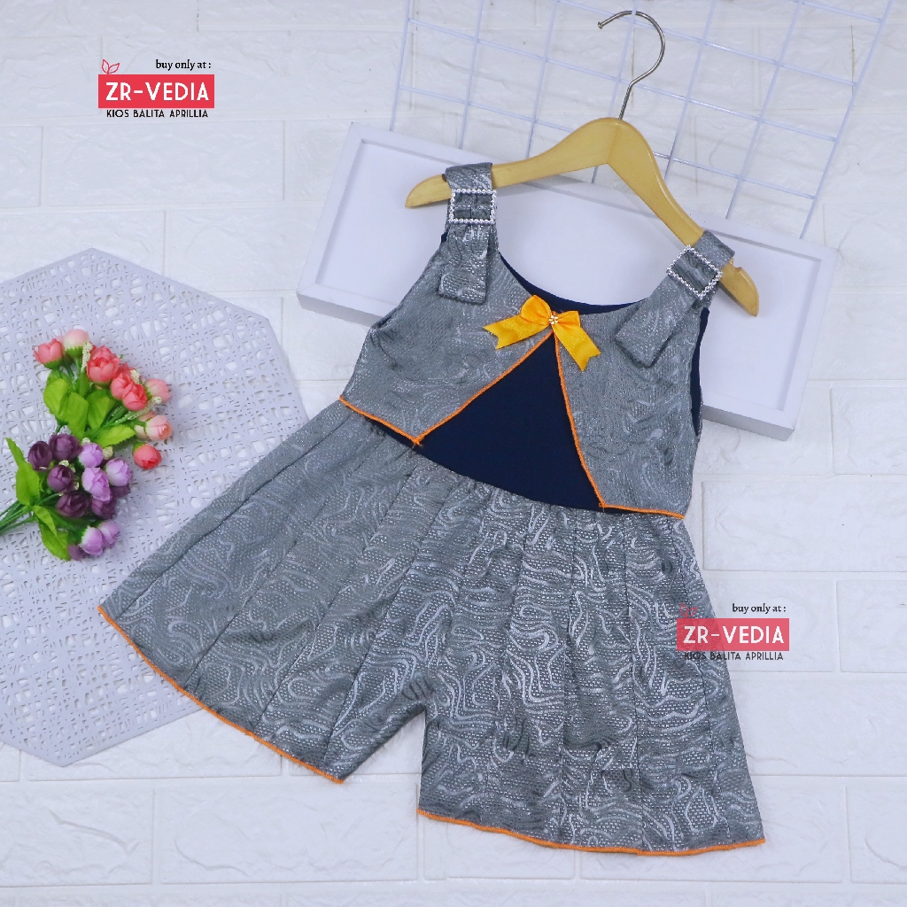 Overall Jessy uk 1-2 Tahun / Dres Anak Perempuan Baju Kensi Cewek Murah Bahan Katun Adem Gaun Import