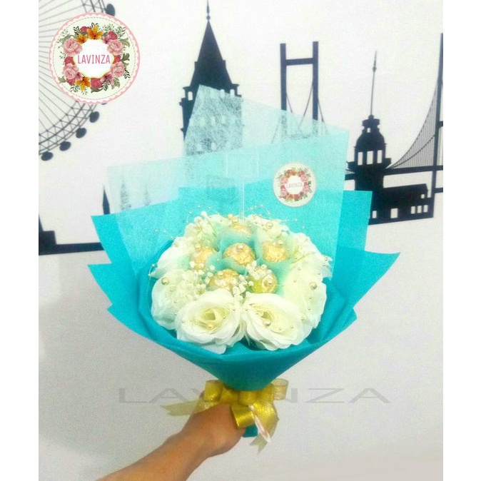 

BUKET BUNGA COKLAT FERRERO WISUDA WEDDING ANNIVERSARY VALENTINE KADO DG654EAFVD