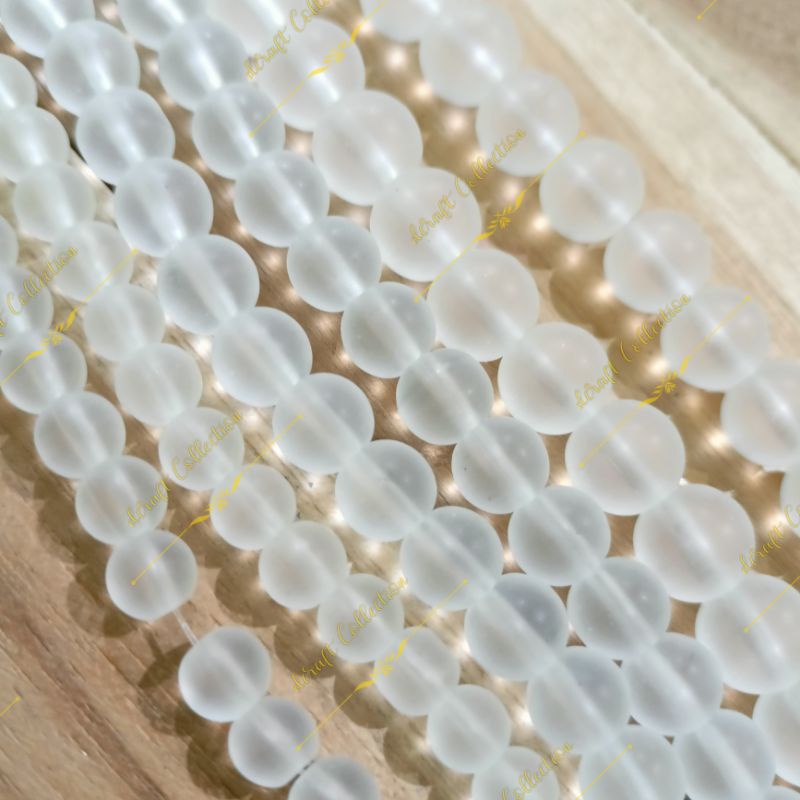Beads Ice / Mutiara Ice 8mm 1/2string (±21butir)