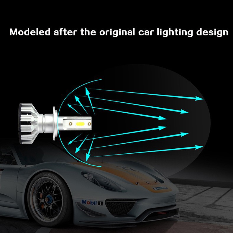 F6 Lampu Sorot Led9005 Hb34 9006 H1H3 H4 H7 H8 H11 880 1 Far Dan Near One Untuk Mobil