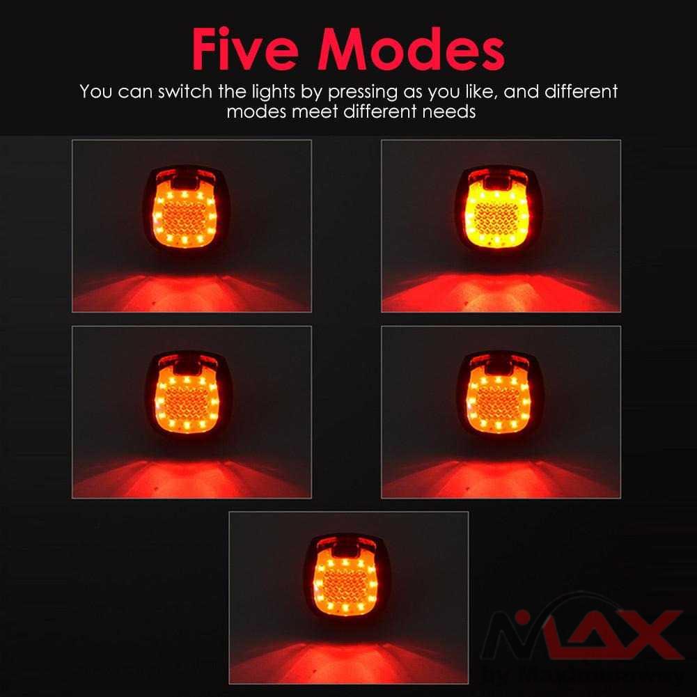 Deemount Lampu Sepeda LED Taillight 20 Lumens aksesoris sepeda elektrik MTB BMX universal