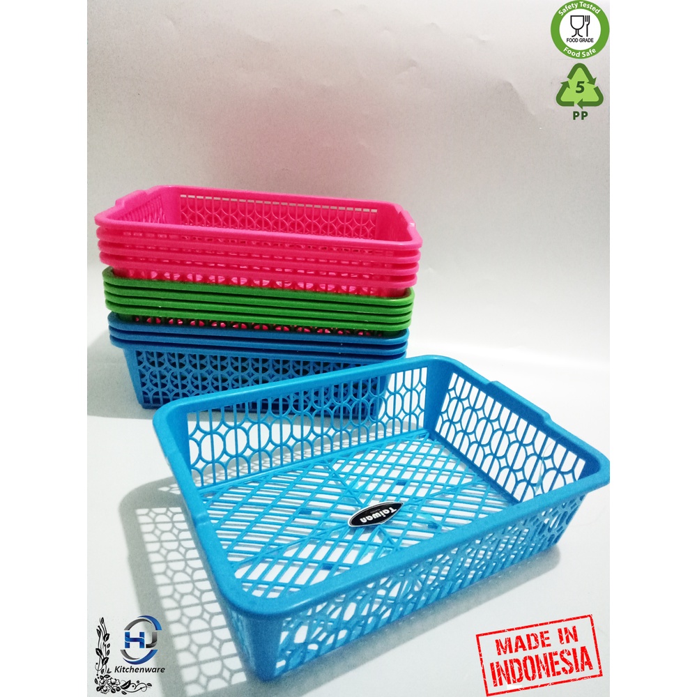 Keranjang Kotak Besar / Basket Jaring Besar Taiwan Plastik / Keranjang 28 CM / Wadah  / Murah