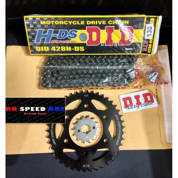 Gear Set Vixion DID Rantai Black