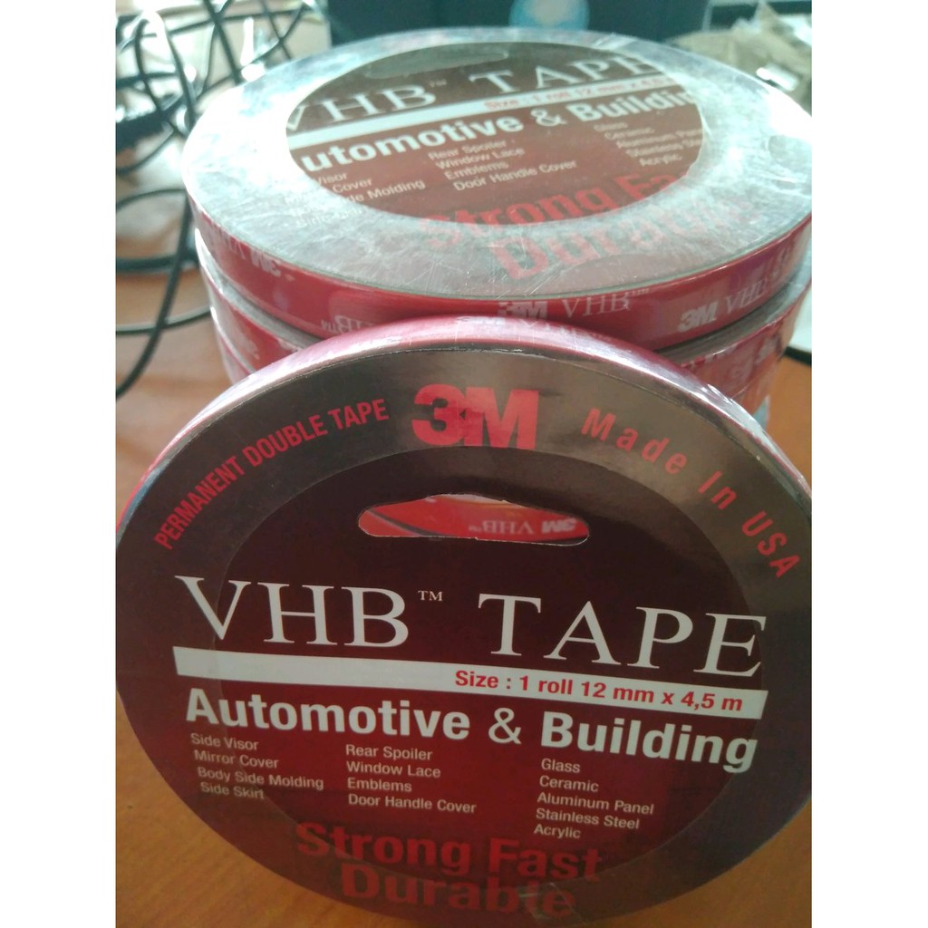 

Unik VHB Tape 3M Double Tape VHB 3M 12mm x 4.5m ORIGINAL - Double Tape Automotive Terlaris