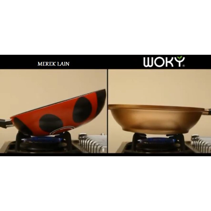 WOKY WAJAN PENGGORENGAN WOK PAN 32CM / PENGGORENGAN ANTI LENGKET  / WOK PAN ANTI LENGKET 32CM