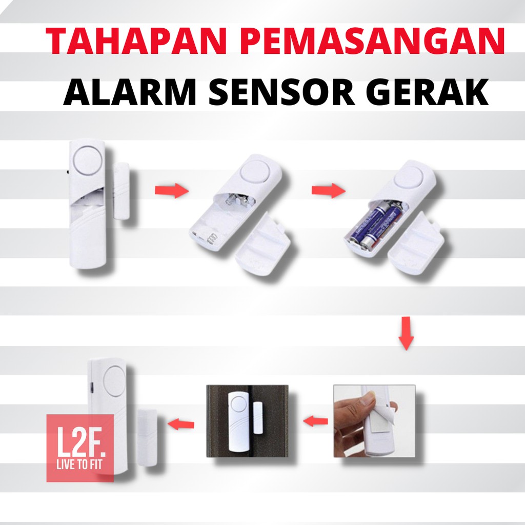 Alarm Sensor Gerak Magnet Pintu Rumah Anti Maling 188 GRATIS ONGKIR COD