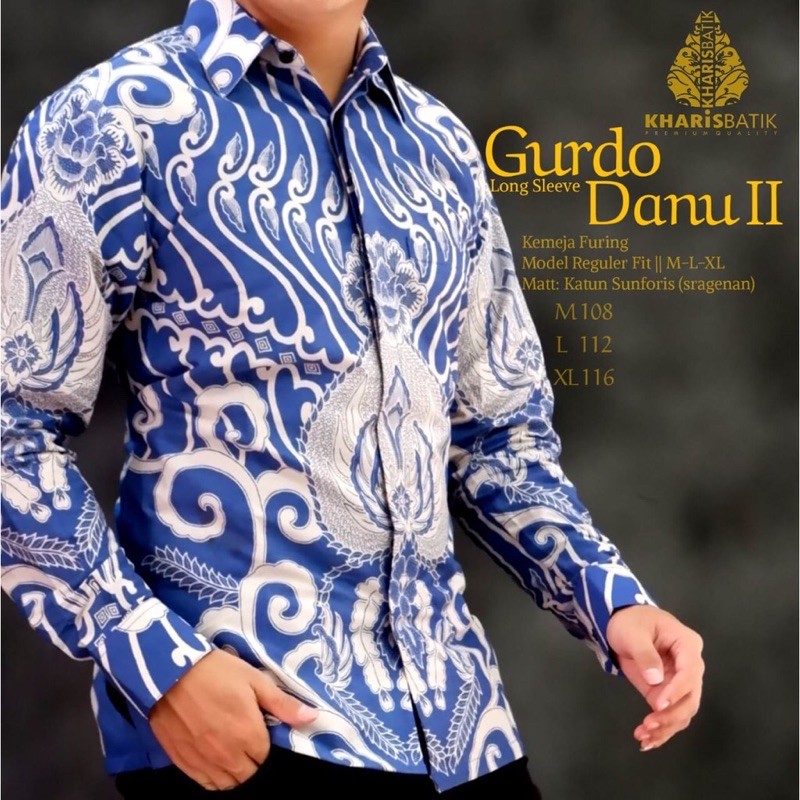 GURDO DHANU 2 Batik Modern Full Furing Katun Halus Size M-XXL High Quality