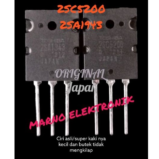 TR TOSHIBA C5200 A1943 TRANSISTOR TOSHIBA 2SC5200 2SA1943 SUPER PER ORIGINAL JAPAN