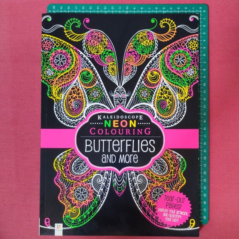

Kaleidoscope Neon Colouring Butterflies and more