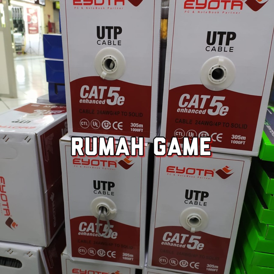 Kabel Lan UTP Cat5e 1 box [305 Meter] Eyota / Kabel Lan UTP Cat 5e