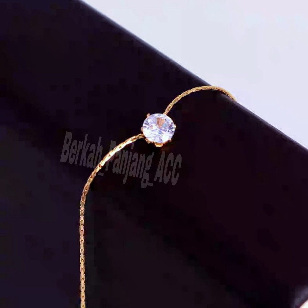 Kalung Permata satu supel Elegan Perhiasan super berkelas fashion korea anti karat dan anti luntur ini