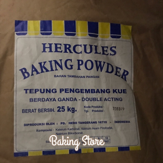 Baking Powder Double Acting BPDA Hercules 25kg !!!