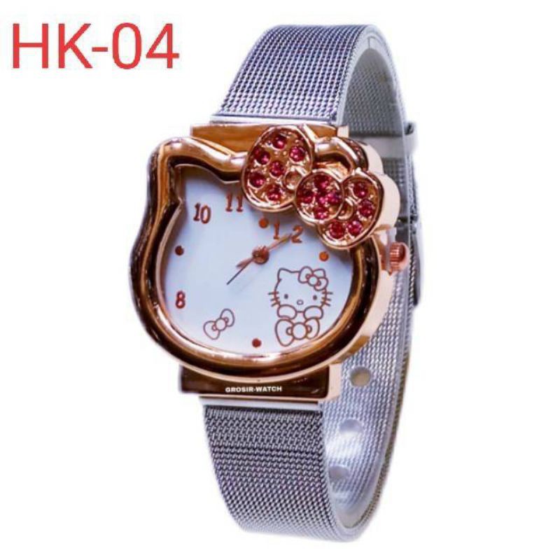 JAM TANGAN WANITA HELLO KITTY RANTAI PASIR MURAH