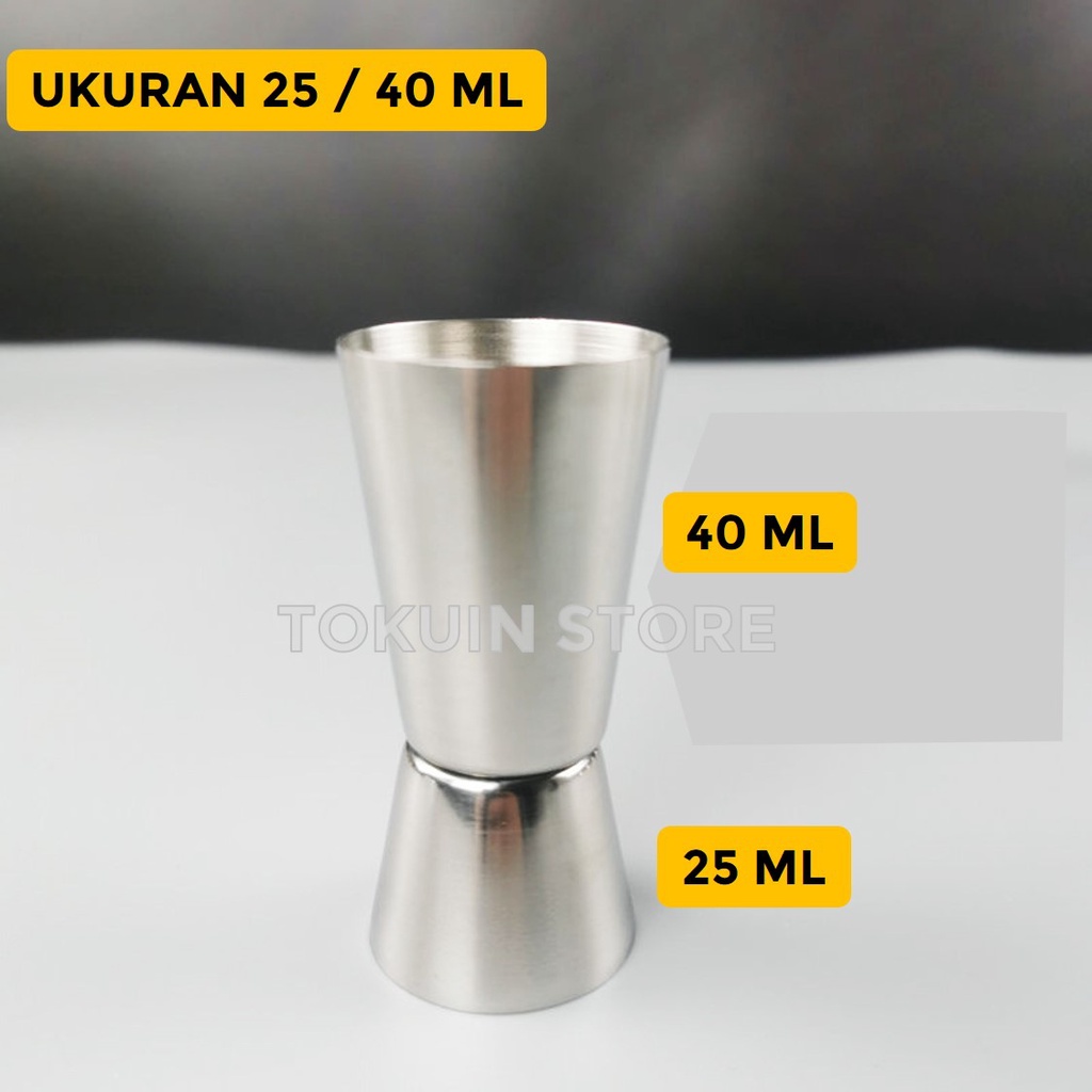 Jigger Stainless Gelas Ukur Jiger Cup Gelas Takar 15 30 20 40 25 50 ml