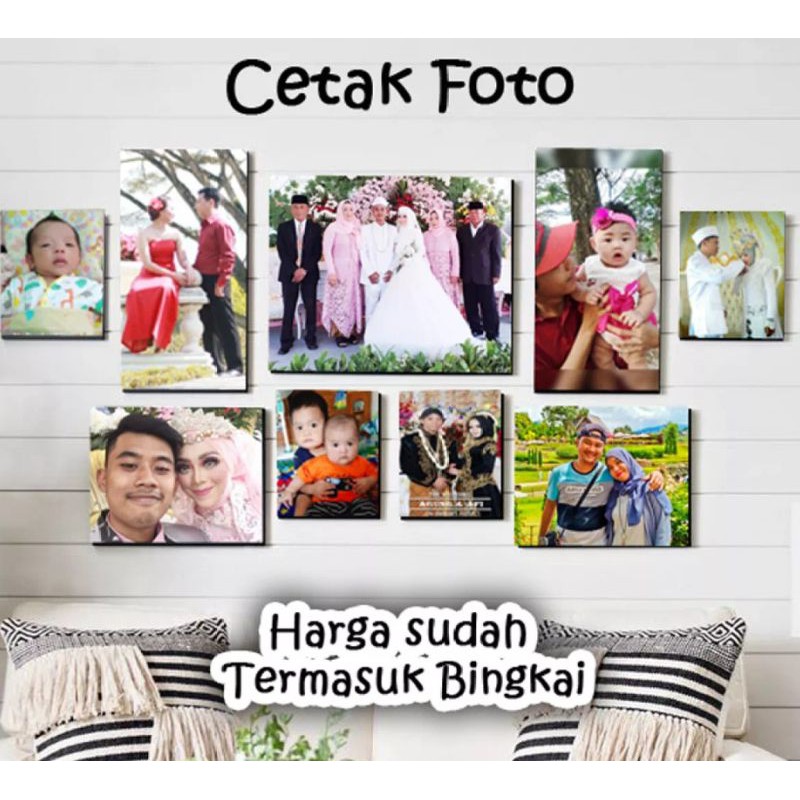 Cetak / custom foto / cetak foto walldecor / cetak foto bingkai kayu / 15X30 / 20X20 / 20X30 / 30X40