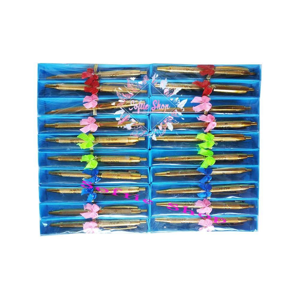 

Souvenir 100 Pcs Pulpen Bunga Kemasan Box Souvenir Pernikahan