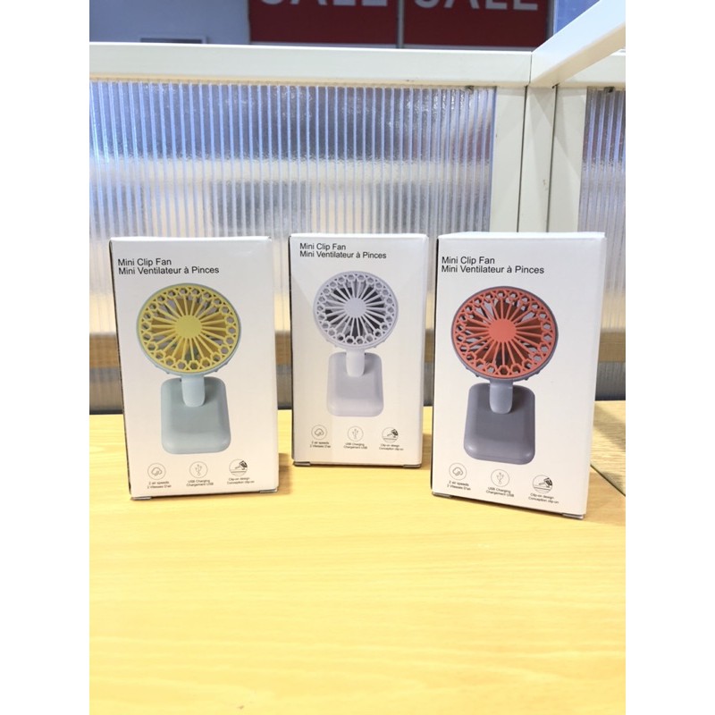 MINI CLIP FAN MINISO KIPAS ANGIN READY 3warna