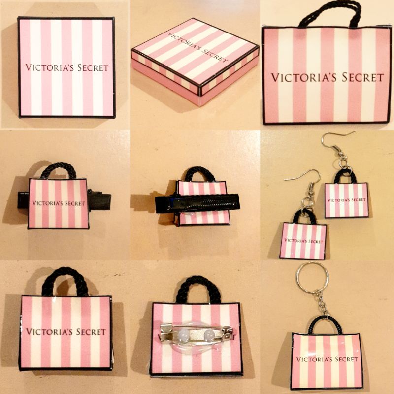 VICTORIA'S SECRET VS ACCESSORIES MINI FIGURE ANTING PIN BROS JEPIT JEPITAN GANTUNGAN KUNCI PAJANGAN EARING