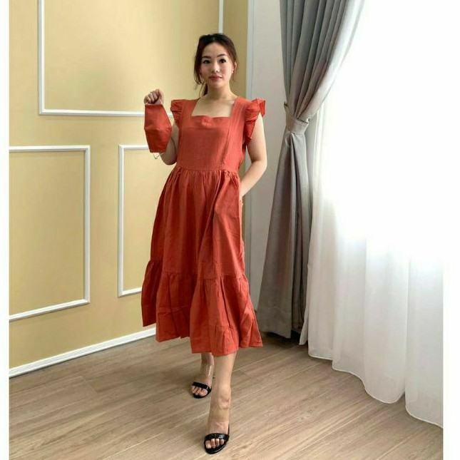 Dress Ko Moon Young Ruffle Midi skirt high quality