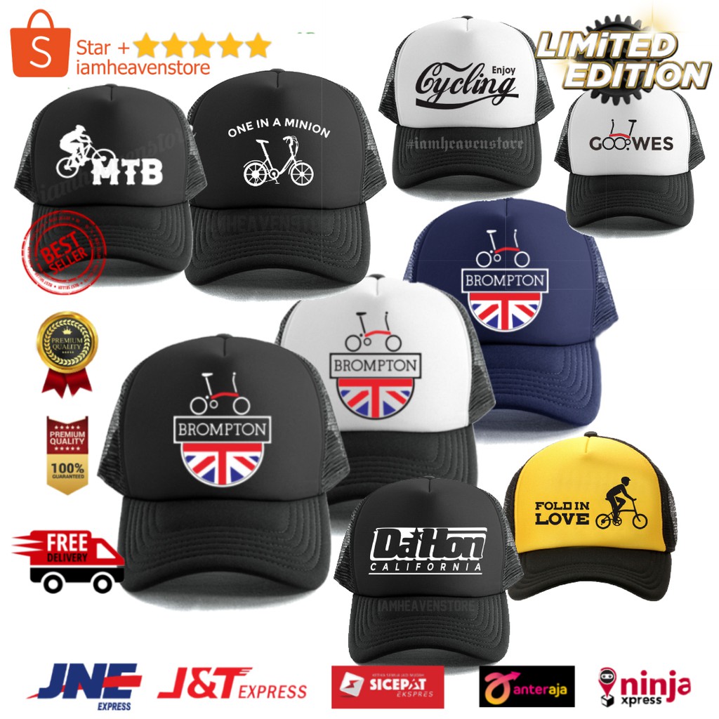 Topi Sepeda Gowes MTB Sepeda Lipat Minion Bike Style Populer 2021 Trucker Jaring