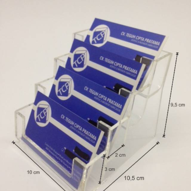 

Acrylic Display Kartu Nama KN 06 4 susun