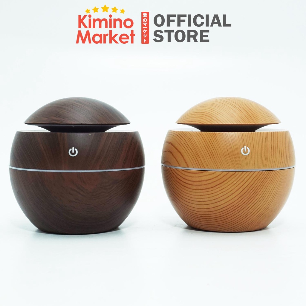 Air Humidifier Diffuser Wood Pelembab Udara Aromatherapy Purifier With LED Light