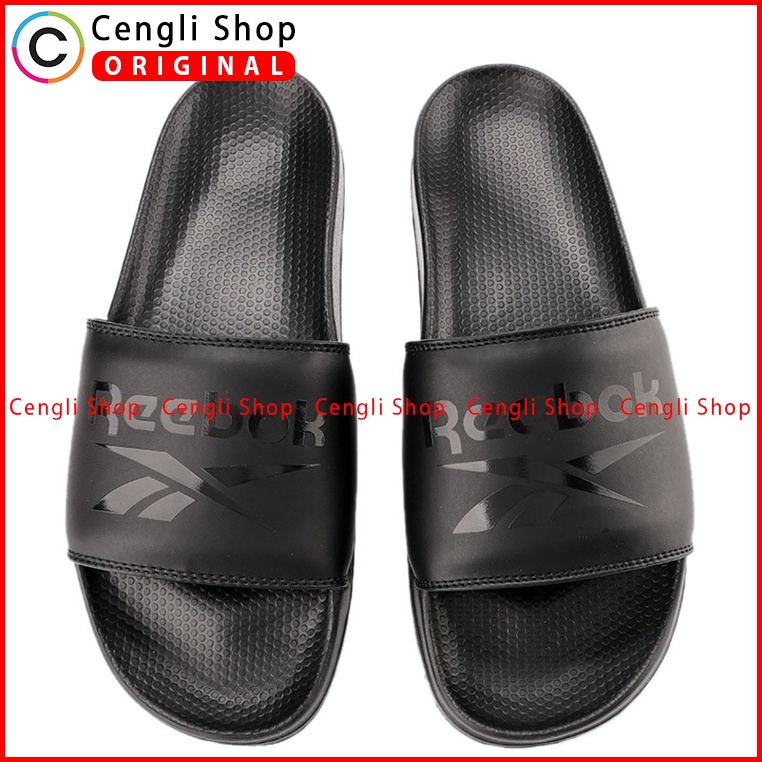 SANDAL SLIDE REEBOK PRIA ORIGINAL ALL FULL BLACK SPORT SPORTY